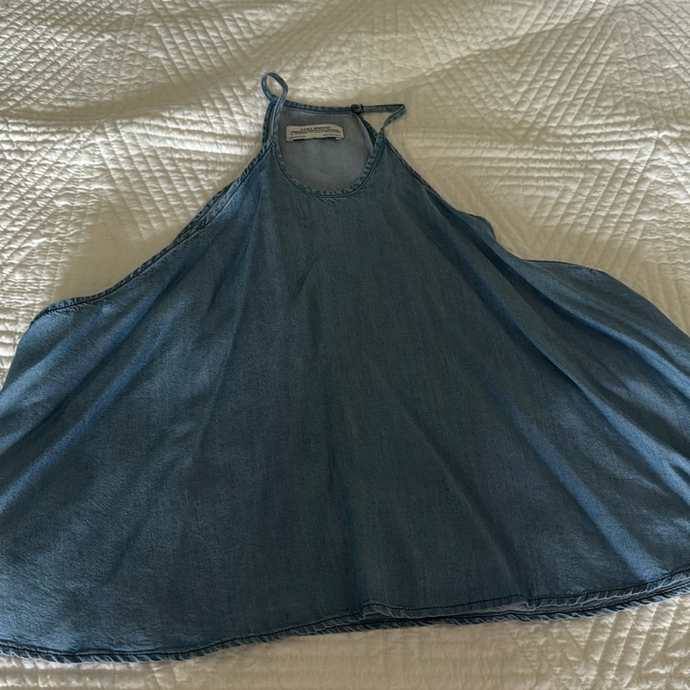 Zara Chambray Crop Halter